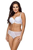 Romantic big cup bra, lace overlay, D to J-cup